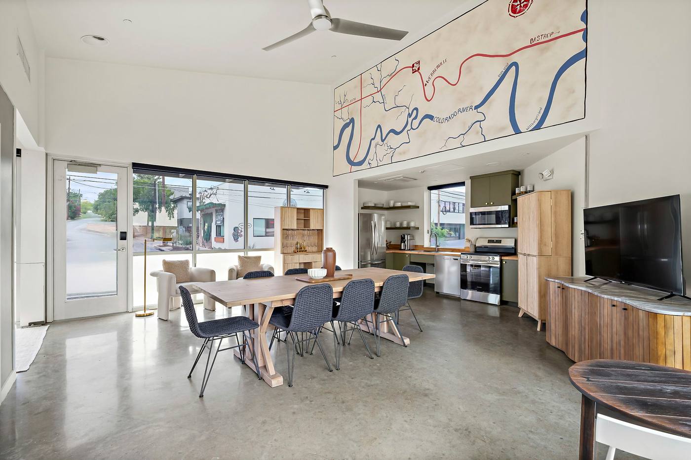 The Clubhouse dining area set for a gathering