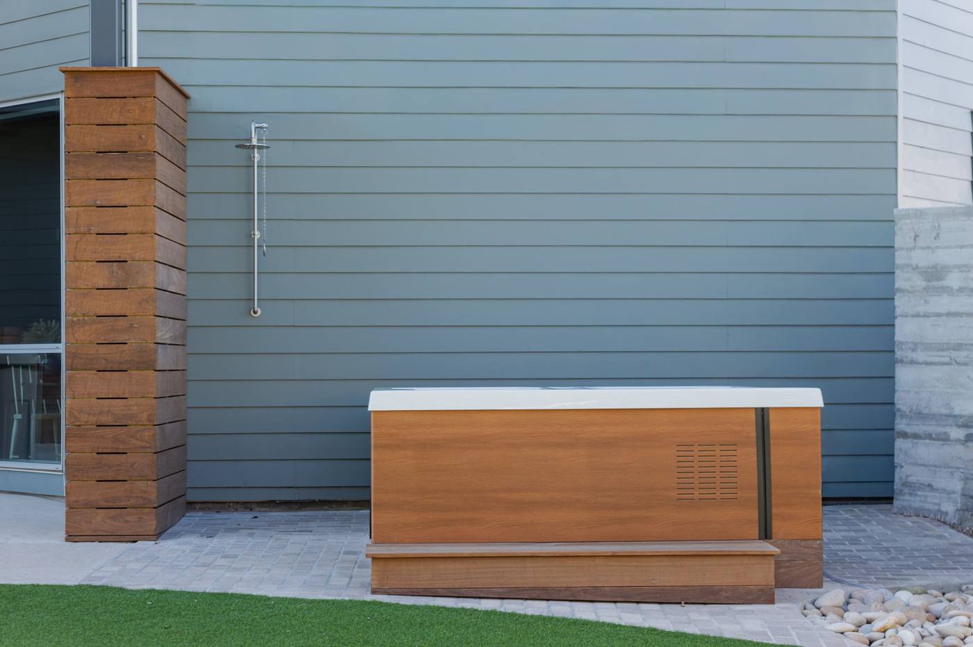 The outdoor shower